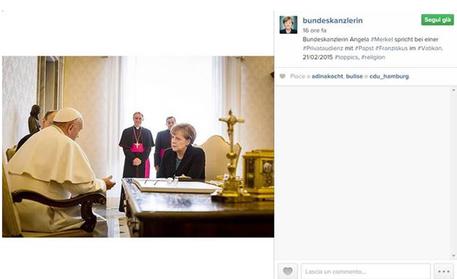 Angela Merkel sbarca su Instagram © ANSA