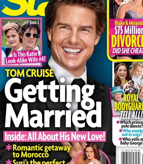 L'annuncio del matrimonio di Tom Cruise sui magazine © Ansa