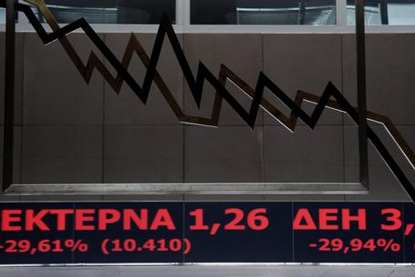 La Borsa di Atene in una foto di ieri © EPA