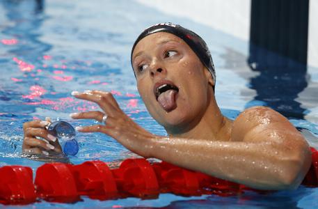 Federica Pellegrini in finale 200 sl con il miglior tempo © AP