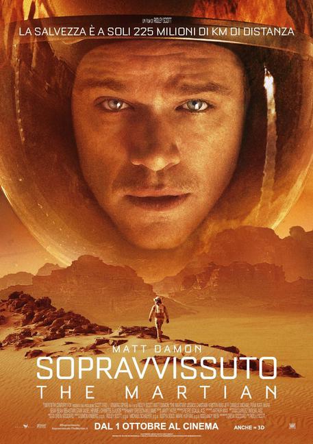 Sopravvissuto - The Martian: Nuova featurette in italiano 'Tre Mondi © ANSA