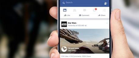 Facebook arrivano i video a 360 gradi © ANSA