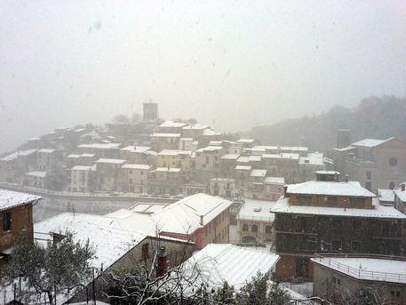 La neve arrivata anche a bassa quota in Calabria © ANSA