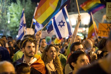 Corte di solidarietà con gli omosessuali a Gerusalemme © ANSA 