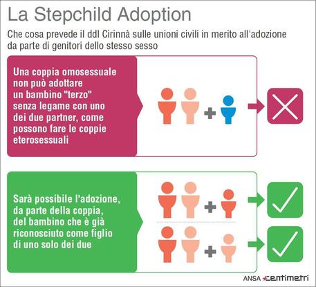Che cos' è la Stepchild Adoption © ANSA