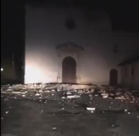 Terremoto: danneggiata Chiesa S.Maria delle Grazie a Norcia © ANSA