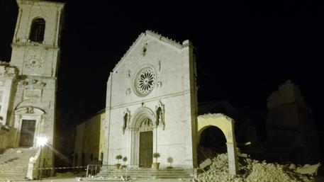 La Basilica di San Benedetto a Norcia distrutta dal terremoto © ANSA