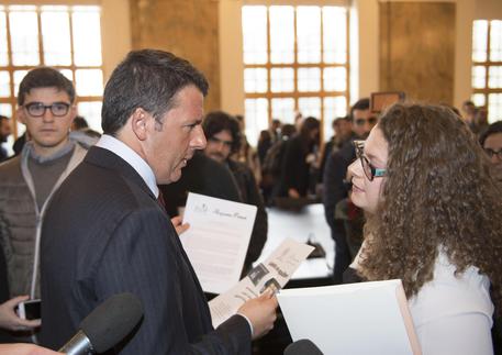Il presidente del Consiglio Matteo Renzi al Politecnico di Milano © ANSA