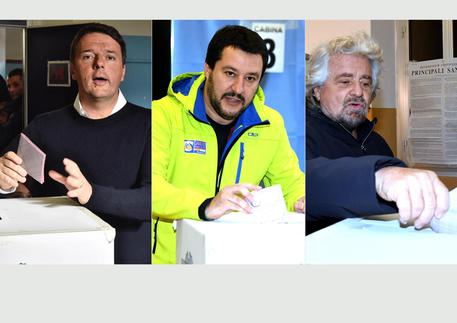 Renzi, Salvini, Grillo © ANSA