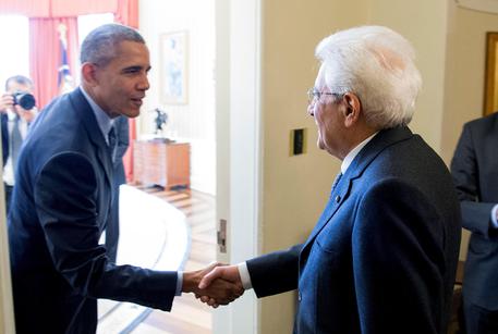Mattarella alla Casa Bianca per incontro con Obama © ANSA