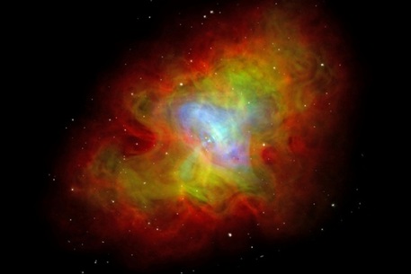 La nebulosa del Granchio (fonte: J. Hester, ASU, CXC, HST, NRAO, NSF, NASA) © Ansa