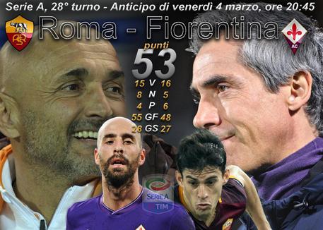 Roma-Fiorentina, duello per il 3 posto in A (elaborazione) © ANSA