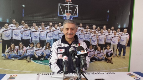Basket: conferenza stampa coach Dinamo Sassari, Marco Calvani © ANSA
