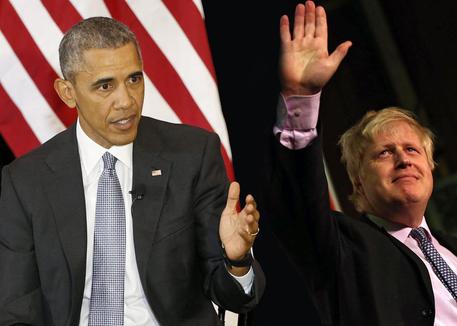Una combo con Barack Obama e Boris Johnson © ANSA