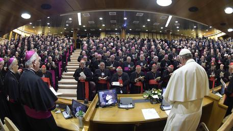 Papa Francesco alla riunione della Cei © ANSA