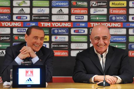 Silvio Berlusconi e Adriano Galliani. Foto archivio © ANSA