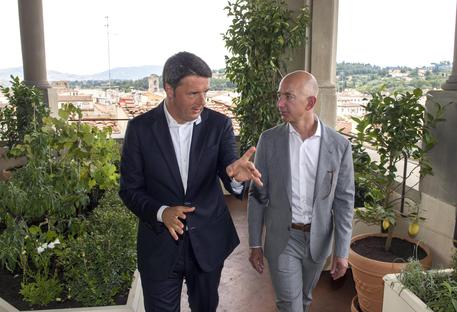 Renzi incontra Jeff Bezos © ANSA