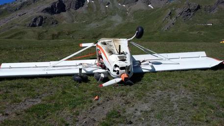 Aereo ultraleggero caduto a Doues (Aosta) © ANSA