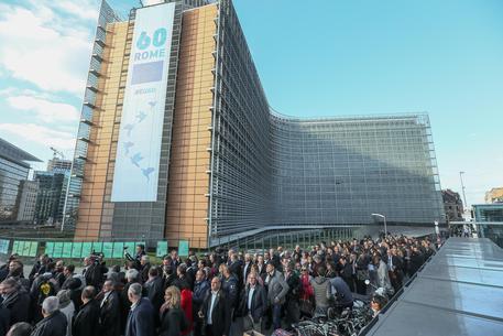 La marcia dei sindaci indipendentisti a Bruxelles © EPA