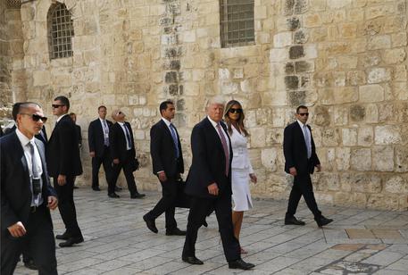 Gerusalemme, vicepresidente Usa Mike Pence rinvia la sua visita. Nella foto la visita del presidente Trump con la first lady del maggio scorso. © AP