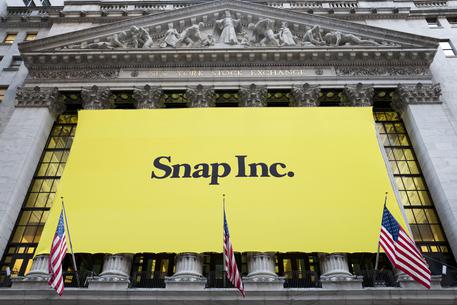 Esordio col botto per Snap a Wall Street, vale 33 mld © AP