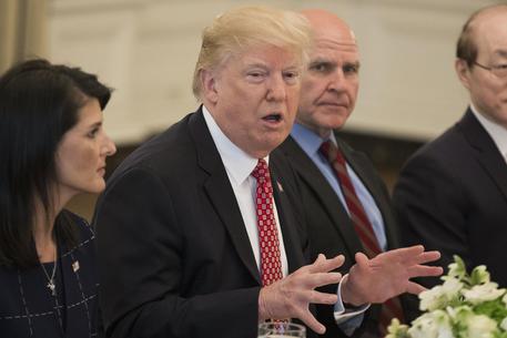 US President Donald J. Trump has a working lunch with ambassadors of countries on the United Nations Security Council © EPA