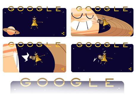 Doodle di Google dedicato alla sonda Cassini © ANSA