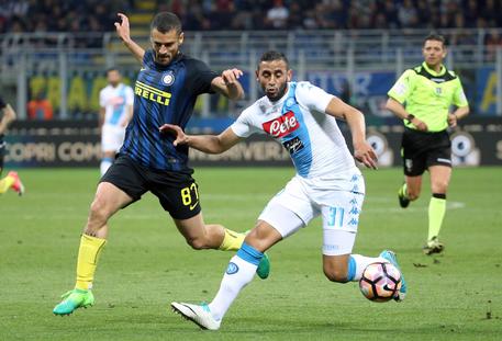 Serie A, Inter-Napoli. Antonio Candreva e Faouzi Ghoulam © ANSA