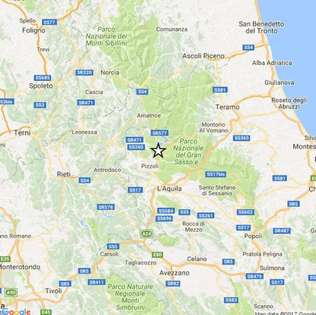 Terremoti:scossa 3.9 nell'Aquilano,epicentro Pizzoli © ANSA