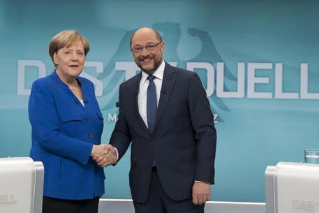 German federal elections - Merkel vs Schulz TV debate © EPA