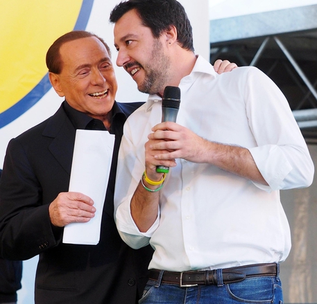 Matteo Salvini con Silvio Berlusconi © ANSA