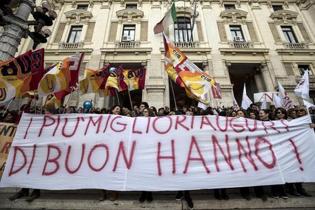 La manifestazione degli insegnanti a Roma © ANSA