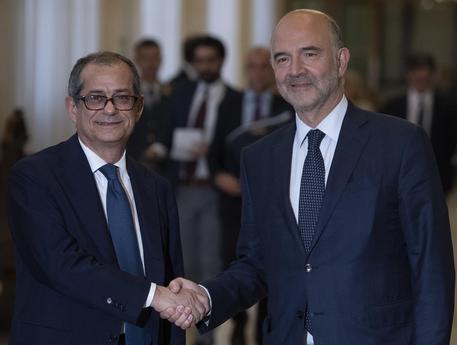 Giuseppe Tria e Pierre Moscovici © ANSA