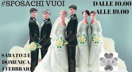 Un'immagine postata sul profilo Facebook di Silvia Cassini, impiegata con l'hobby del Wedding  Planning, che ha lanciato l'hasthag #sposachivuoi © ANSA