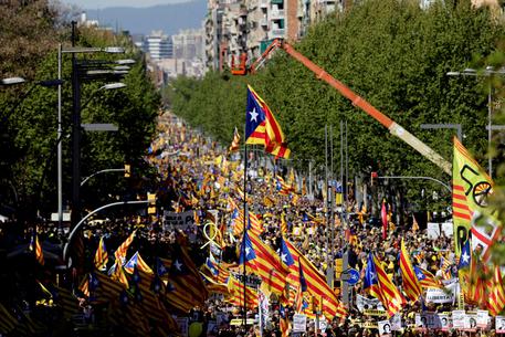 Catalogna: la manifestazione filo-indipendentista a Barcellona © ANSA 