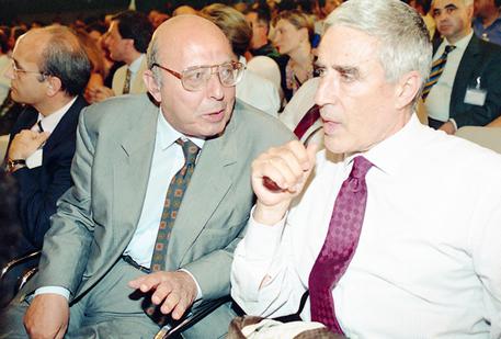Giovanni Galloni (S) e Franco Marini al XII congresso della CISL, Roma, 28 giugno 1993 © ANSA/OLDPIX