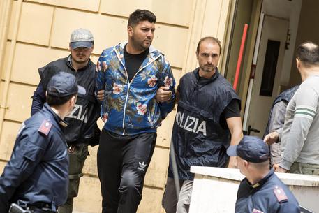 Un momento dell'arresto di Antonio Casamonica © ANSA