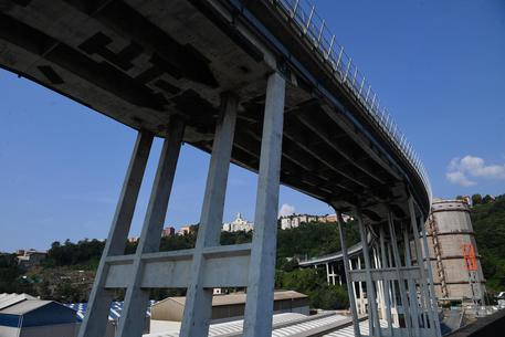 Lo stato della parte ovest di ponte Morandi a Genova, 23 agosto 2018 © ANSA