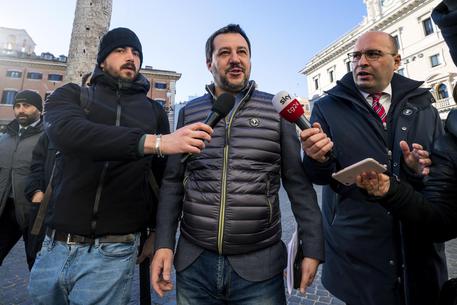 Matteo Salvini arriva a Palazzo Chigi © ANSA