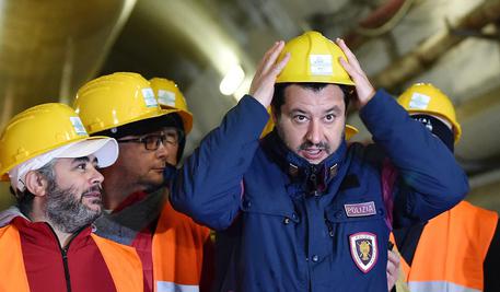 Matteo Salvini in visita alla Tav (archivio) © ANSA
