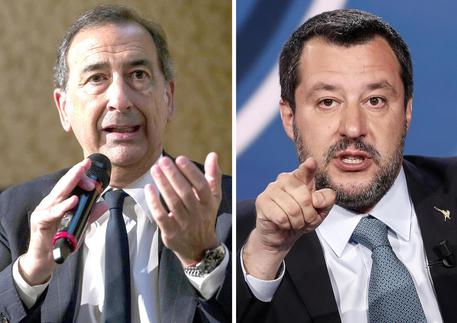 Beppe Sala a sinistra e Matteo Salvini © ANSA