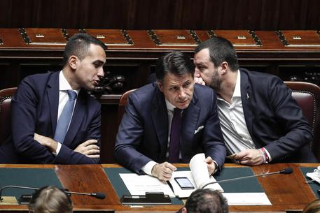 Luigi Di Maio, Giuseppe Conte e Matteo Salvini © ANSA