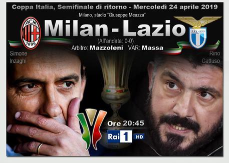 Coppa Italia, semifinale: Milan-Lazio (elaborazione) © ANSA