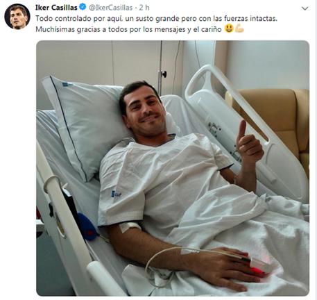 Iker Casillas su twitter © ANSA