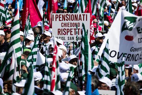 Pensioni: organizzatori, 100mila in piazza San Giovanni © ANSA