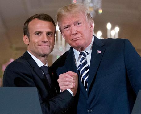 Donald Trump,Emmanuel Macron © AP