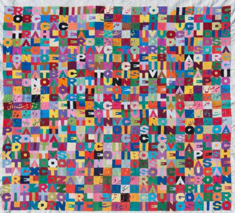 Alighiero Boetti, Venticinque per venticinque seicentoventicinque lettere dai cento colori © ANSA