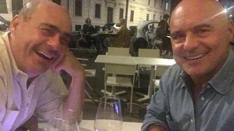 Selfie di Luca e Nicola Zingaretti dalla pagina facebook del segretario Pd © Ansa