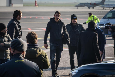 Zlatan Ibrahimovic arrivato a Milano © ANSA