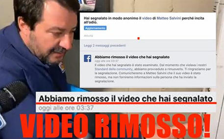 Salvini al citofono:legale ragazzo,Fb ha rimosso video © ANSA